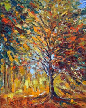 Podzimní krasavec, olej na desce, 40 x 50, signováno