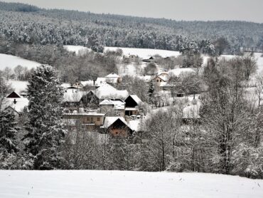 Rodná vesnice pod sněhem, zima 2021